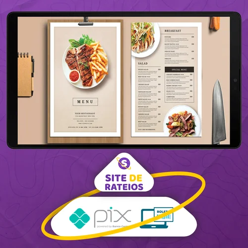 Menu de Comida 4K: Exibição do Restaurante - Envato Elements